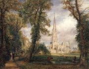 John Constable Salisbury cathedral from the bishop's garden painting